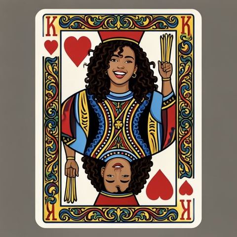 The portrait as a playing-card court figure