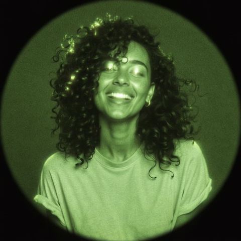 The portrait through night vision