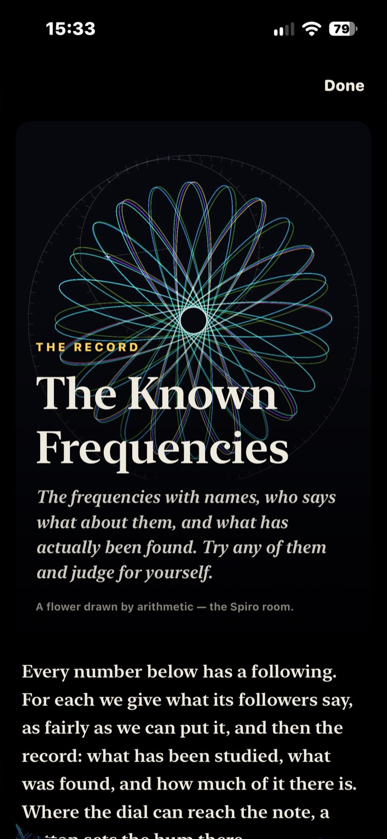 The Learn page The Known Frequencies: the frequencies with names, who says what about them, and what has actually been found